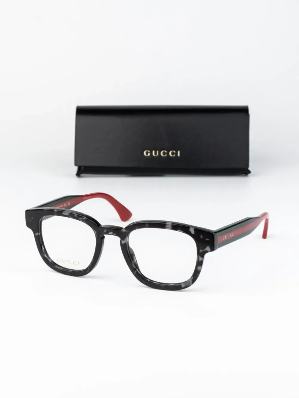 Gucci Men Eyeglasses Grey Havana Square GG1992O 002 NEW AUTHENTIC